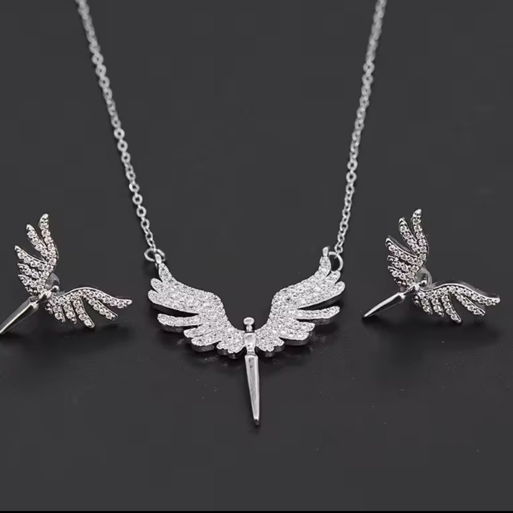 Anthropologie Silver Pav Wing Earrings 58$